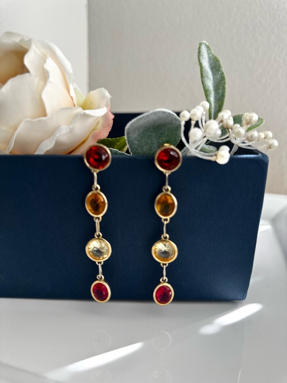 Lizzie Fortunato City Of Gems Earrings Linear Earrings